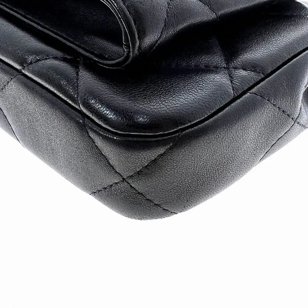 Chanel 19 Chain Clutch Lambskin Coco Black Gold Hardware Silver Hardware Handbag - Picture 7 of 11